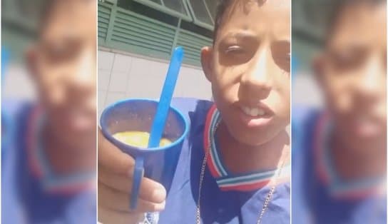 Imagem de Cara de Cachorro: menino que viralizou ao reclamar de sopa em escola vira celebridade em Feira de Santana; 