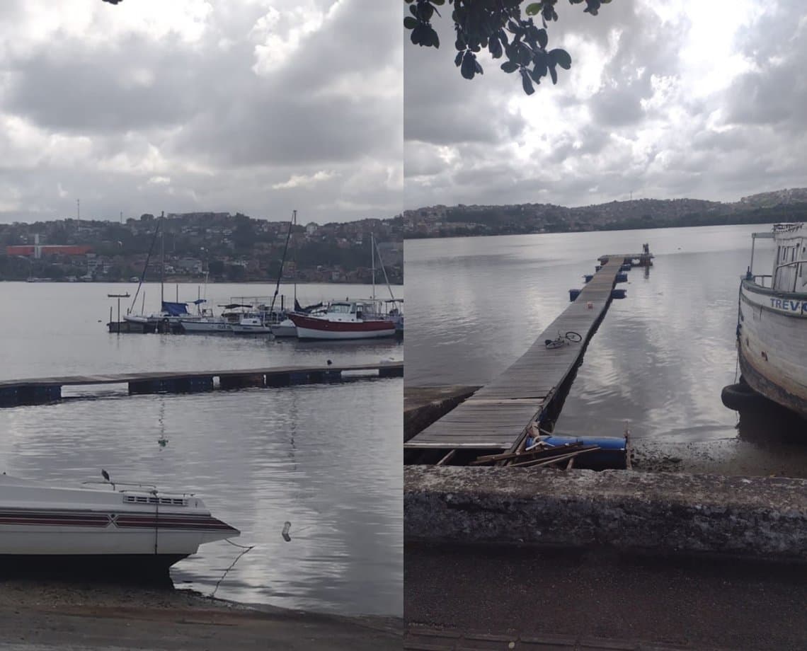 Píeres irregulares e barcos abandonados na Ribeira, em Salvador, são alvo de vereador  