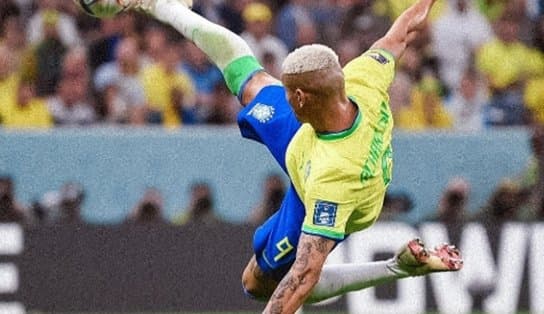 Imagem de 'Jogo é Jogo': Richarlison também fez golaço de voleio em treino e torcedor viralizou com promessa; assista