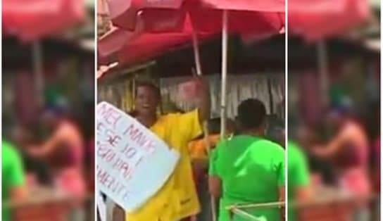 Imagem de Trabalhadores são notificados para remoção de barracas e protestam contra medida; vídeo