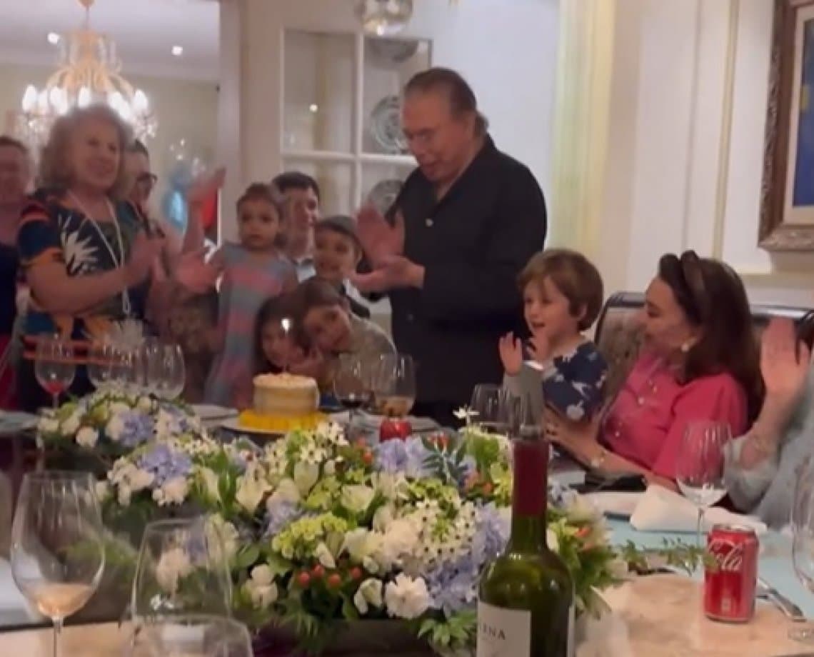 Silvio Santos comemora aniversário de 92 anos acompanhado de familiares