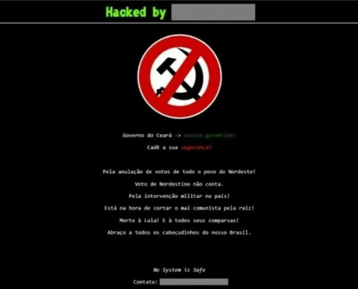 Sites de estados do Nordeste são invadidos com mensagens de ódio: "voto de Nordestino não conta"