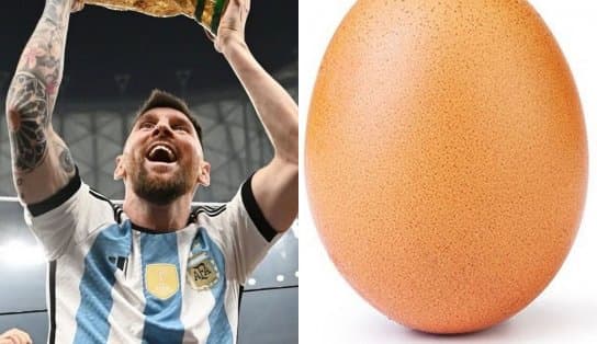 Imagem de Passou o ovo! Messi tem perfil com foto mais curtida em rede social; confira 