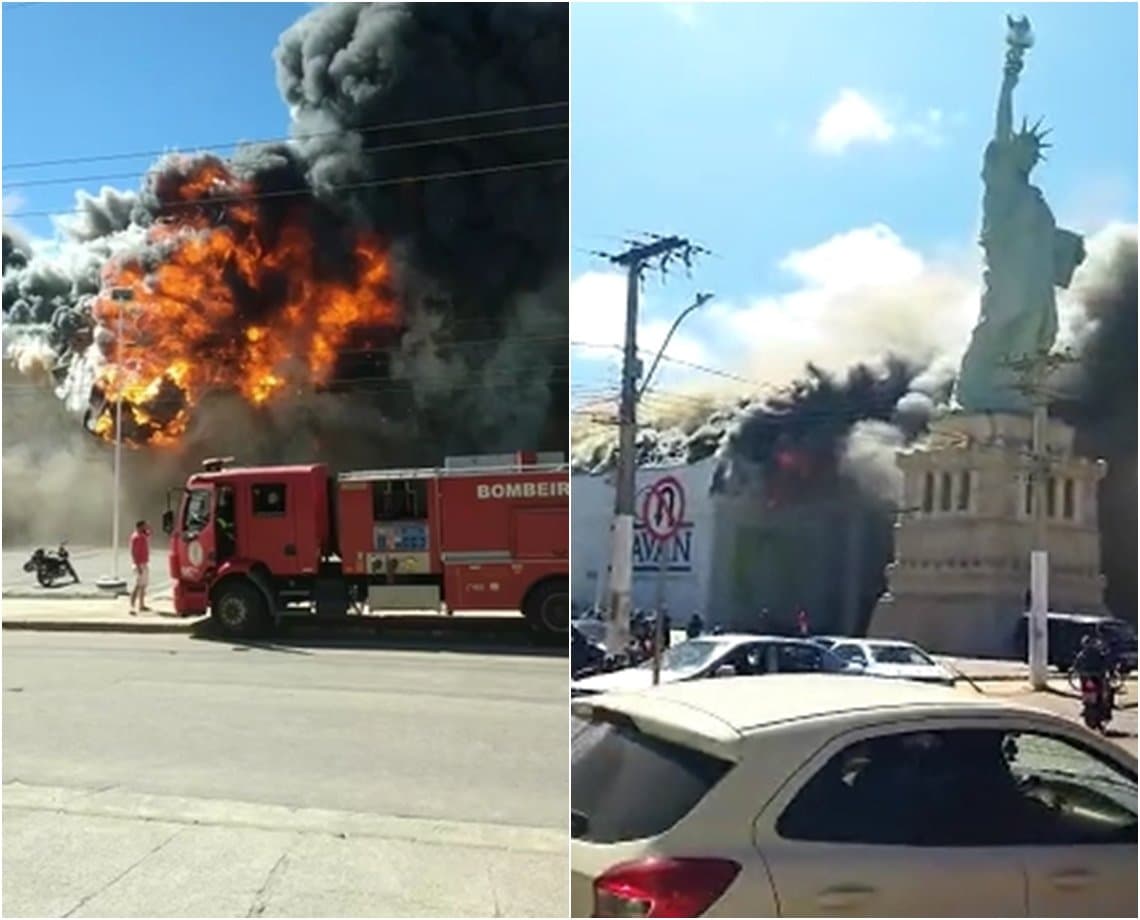 URGENTE! Incêndio atinge loja da Havan em Vitória da Conquista