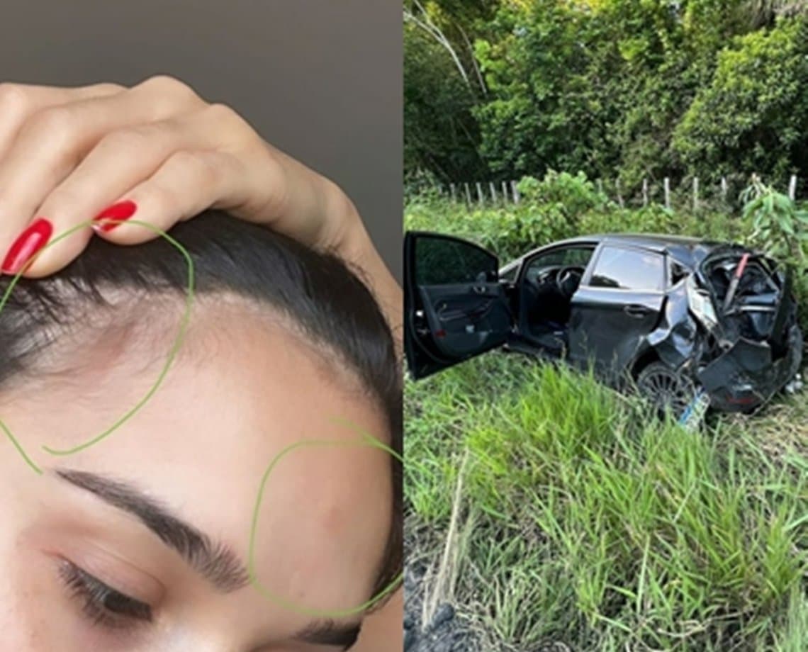 Ex-BBB Gizelly Bicalho sofre acidente e mostra carro destruído; "mais um milagre"