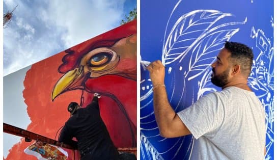 Imagem de Artistas desenham o amor à Bahia e revelam sua arte nas paredes do Grupo Aratu; confira 