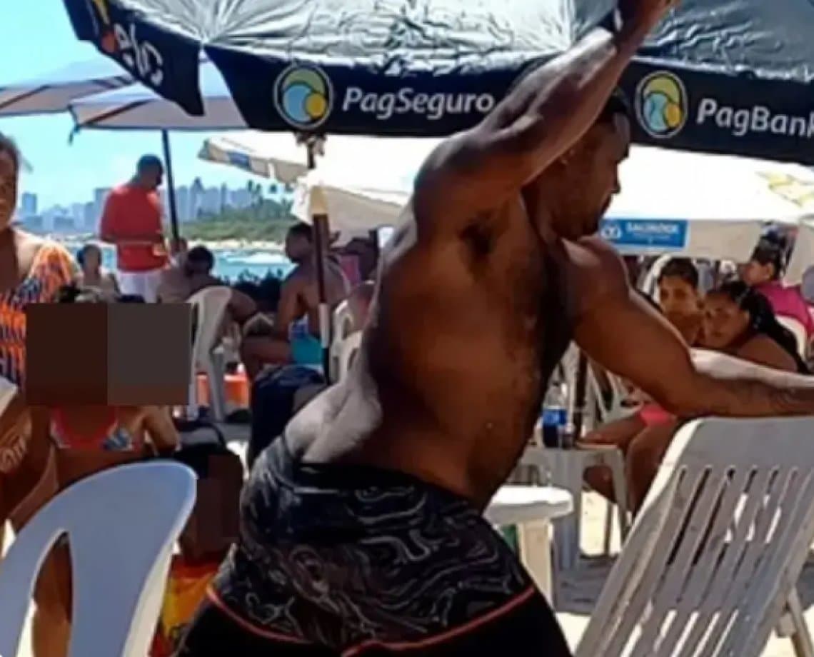 Pai flagrado ao agredir filhas em praia fala com exclusividade à TV Aratu; caso é encaminhado para a DERCCA