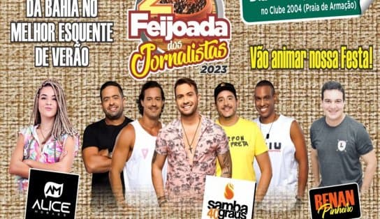 Imagem de Com pagode, samba e axé, 2ª Feijoada dos Jornalistas acontece neste sábado