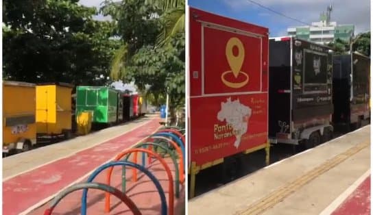 Imagem de Moradores denunciam ocupação desordenada de food trucks em praça pública de Piatã