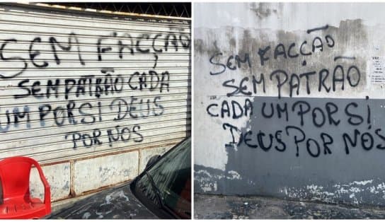 Imagem de Após morte de líder, bairro em Salvador amanhece repleto de mensagens do tráfico