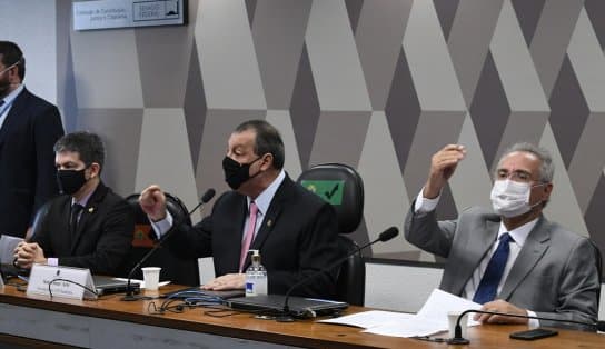 Imagem de Flávio Bolsonaro chama Renan Calheiros de "vagabundo" após relator da CPI sugerir prisão de Wajngarten por mentir