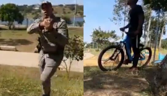 Imagem de Vídeo: Youtuber negro é algemado após ser flagrado pela PM fazendo manobras de bicicleta e ação gera revolta