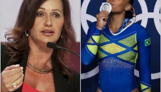 Imagem de Lenda da ginástica, Nadia Comaneci parabeniza Rebeca Andrade pela prata olímpica; "você fez história"