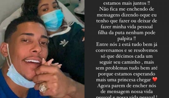 Imagem de Uma semana após comemorar terceira gravidez, MC Poze do Rodo deixa esposa de 17 anos