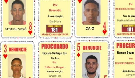 Imagem de Carta nova no baralho: suspeitos de homicídio e tráfico de drogas entram na lista dos mais procurados da Bahia