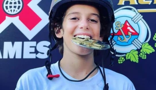 Imagem de Manobra inédita e X-Games: aos 13 anos, skatista brasileiro Gui Khury bate três recordes e entra para o Guiness