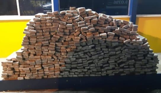 Imagem de Polícia persegue carro de luxo roubado e acha mais de 500 kg de maconha na BR-101, na Bahia 