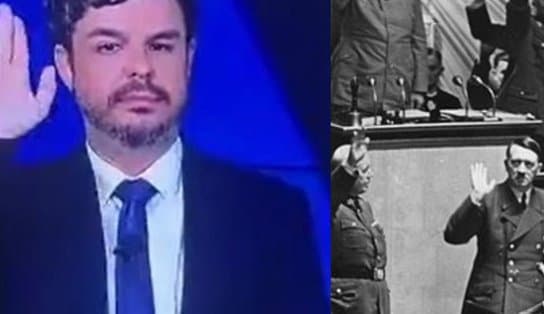 Imagem de Ex-BBB faz suposta saudação nazista na TV e internautas pedem demissão; "fez de propósito" 