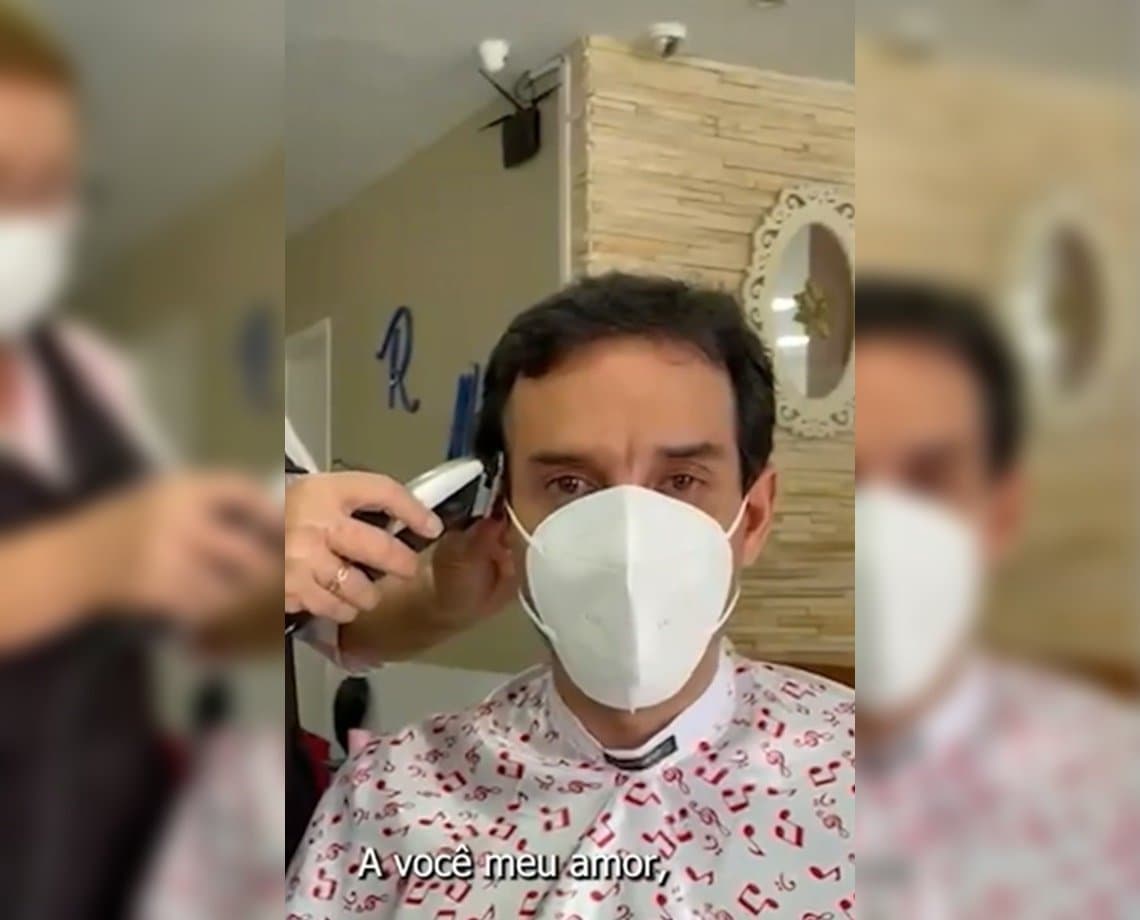 'Vamos vencer!': Léo Prates raspa o cabelo em apoio ao sobrinho diagnosticado com leucemia; veja vídeo