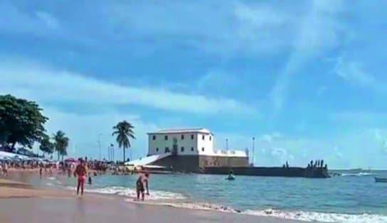 Imagem de Suposta aparição de tubarão no porto da Barra faz até prefeitura brincar: "pode nem viajar mais!"