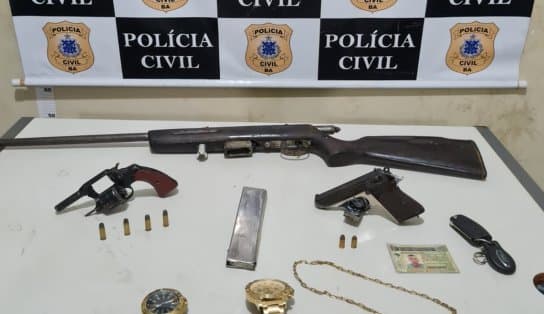 Imagem de Desarmados: Armas que seriam utilizadas por traficantes no interior são apreendidas pela polícia