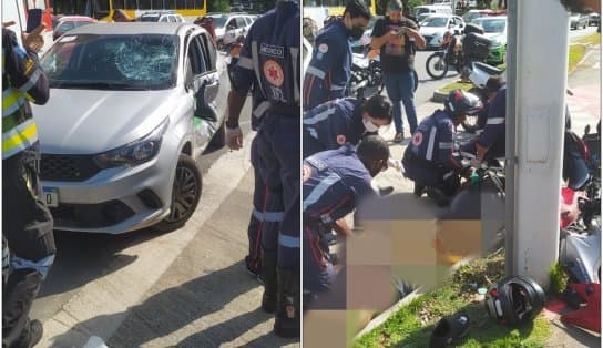 Imagem de Um morre após colisão entre moto e carro em Salvador  