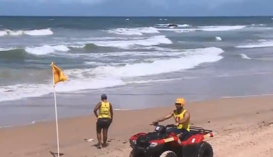 Imagem de Salvamar alerta para risco em praias após morte de dois adolescentes na Ribeira; assista  