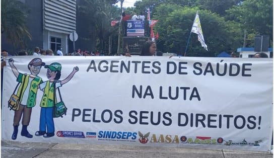 Imagem de Agentes de Saúde fazem protesto no CAB, em Salvador; cobrança é por plano de carreira da categoria