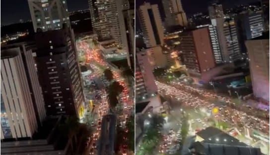 Imagem de A 2 Km/h: protesto de antigos funcionários da CSN impacta em grande engarrramento em Salvador; vídeo