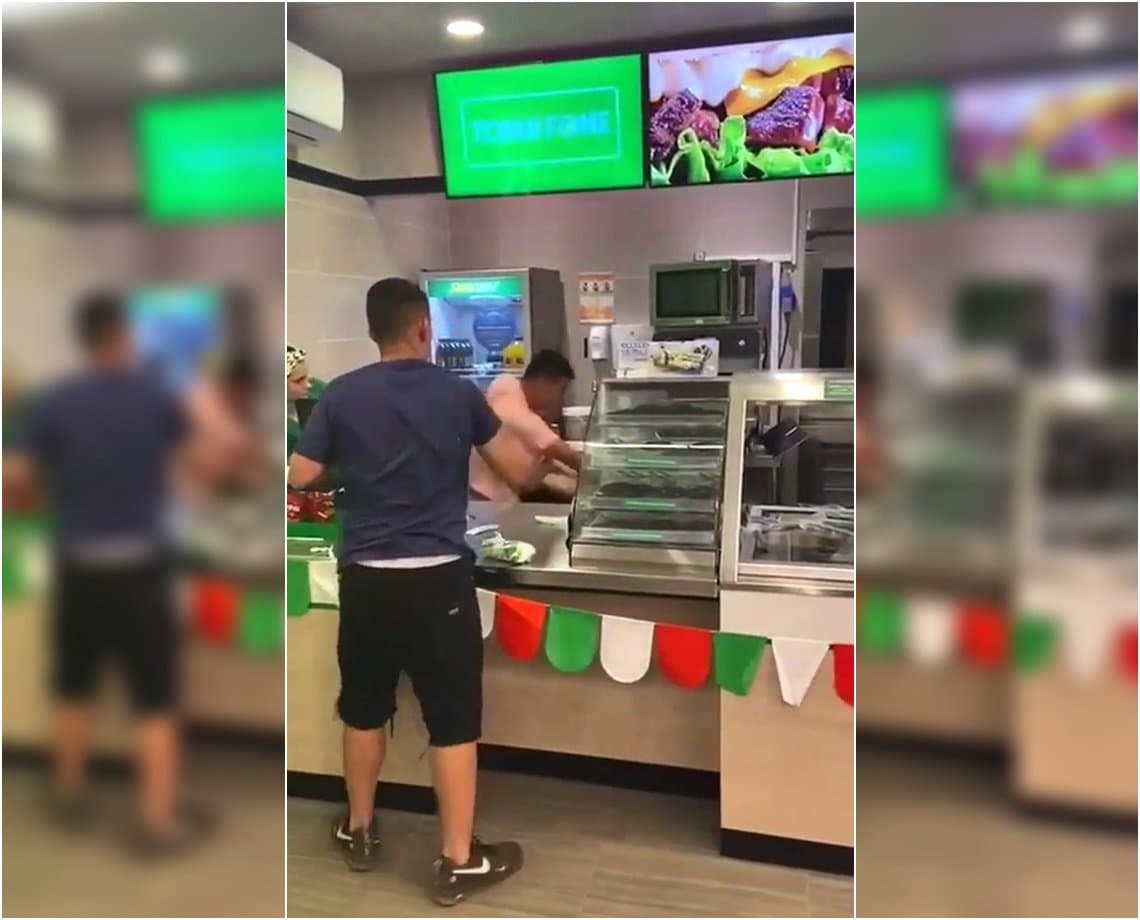 “Pão que a porrada amassou”: Funcionários da Subway são agredidos por clientes após não produzirem pedido 