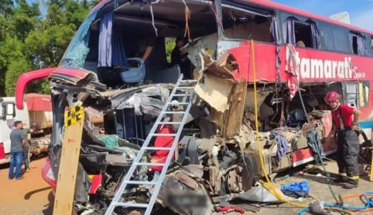 Imagem de Acidente envolvendo ônibus e carreta deixa 11 mortos no Mato Grosso; motorista do coletivo está em estado grave 