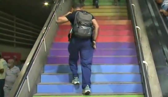 Imagem de Por conta do Dia Internacional do Orgulho Gay, escadarias do metrô vão receber ação comemorativa 