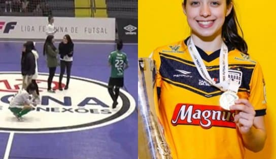 Imagem de Vídeo: atletas de futsal recebem notícia de morte de colega de 20 anos durante jogo e desabam no choro