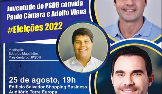 Imagem de Juventude do PSDB promove roda de conversas com Adolfo Viana e Paulo Câmara nesta quinta