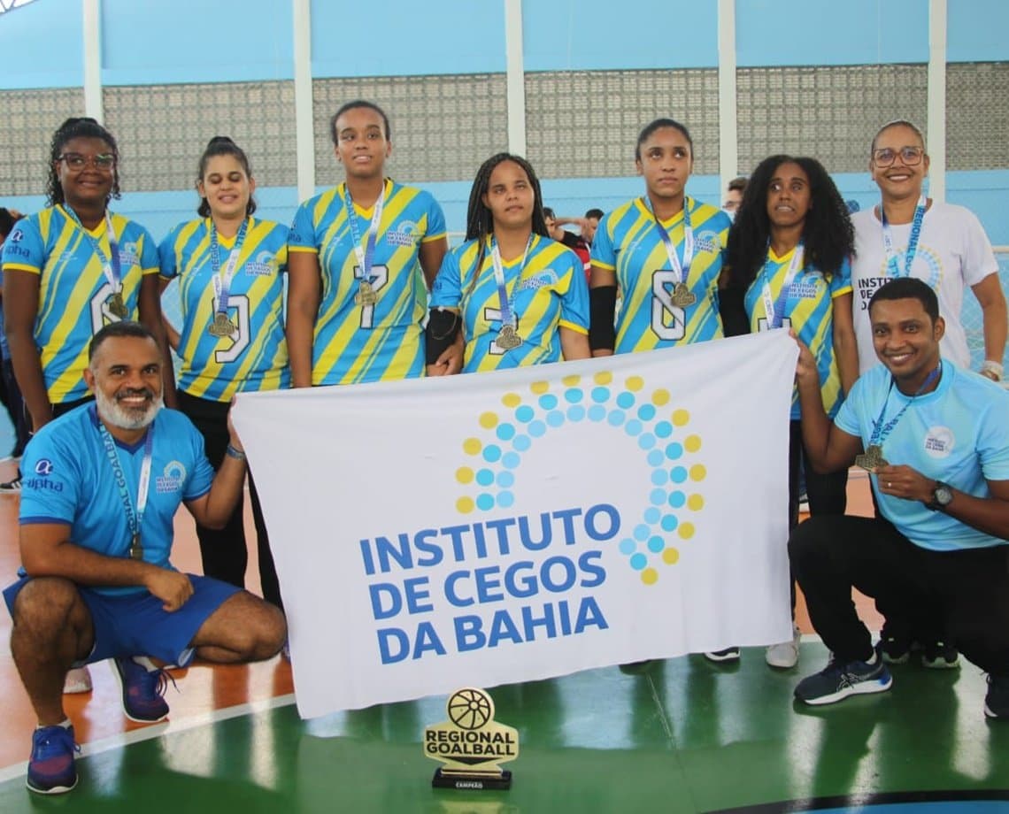 Com atleta da seleção Brasileira, time feminino do Instituto de Cegos da Bahia disputa campeonato em São Paulo