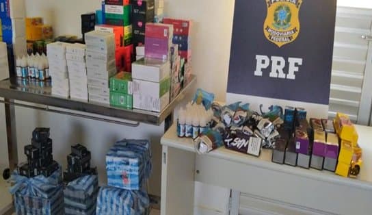 Imagem de Avaliada em R$ 50 mil, carga de cigarros eletrônicos contrabandeados é apreendida pela polícia em Simões Filho