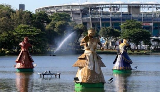 Imagem de Após restauração, esculturas de orixás no Dique do Tororó são entregues