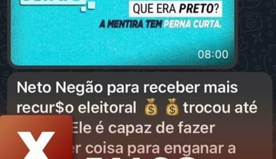 Imagem de FALSO: ACM Neto não declarou ao TSE que é preto