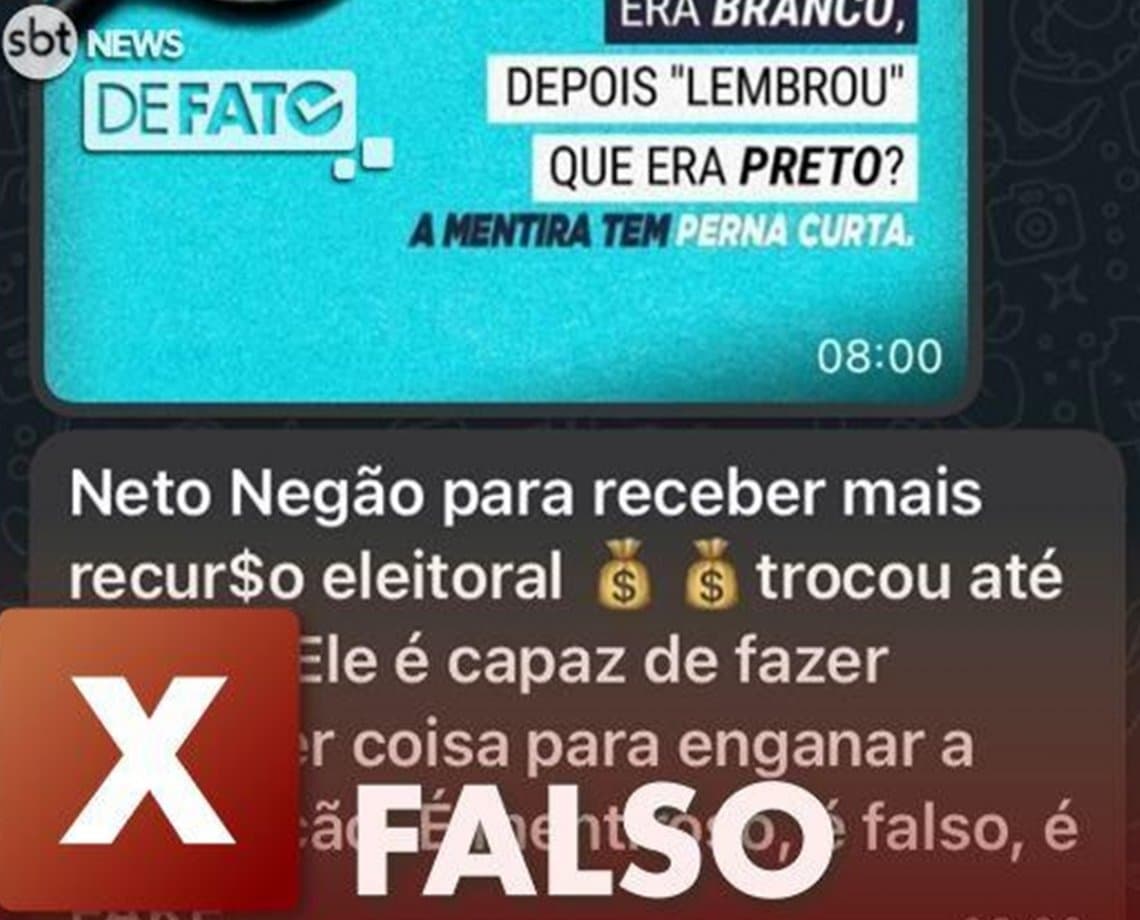 FALSO: ACM Neto não declarou ao TSE que é preto