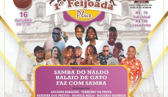 Imagem de 1º Feijoada Plus reúne grupos de samba de debate pautas sociais em Salvador; saiba mais