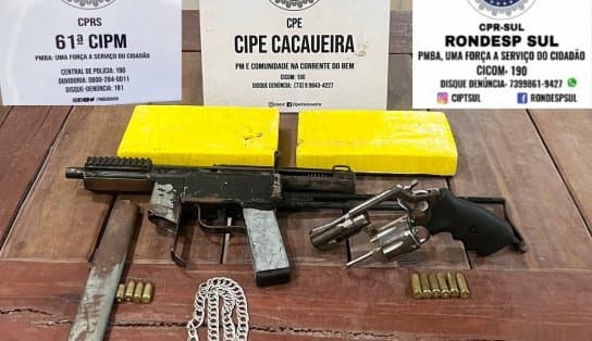 Imagem de Armas e drogas são apreendidas no sul da Bahia e dois suspeitos morrem em confronto com PMs